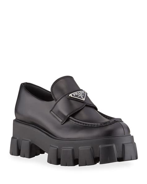 prada loafers near me|Prada platform loafers.